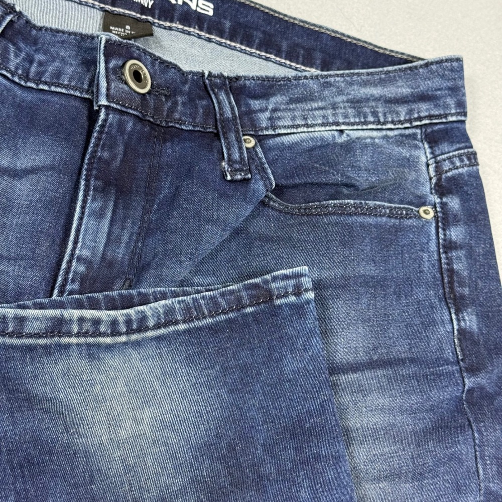 DKNY Jeans Soho Skinny Dark Wash Denim Blue Mid Rise Stretch Pants Womens Size 8